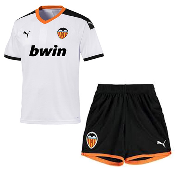 Camiseta Valencia 1ª Niño 2019/20 Blanco Negro